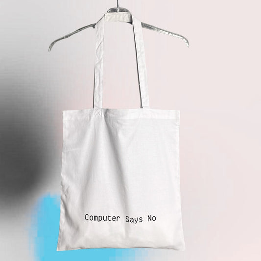 ToteBAG.2. leichte Einkaufstasche mit Statement, Weiss