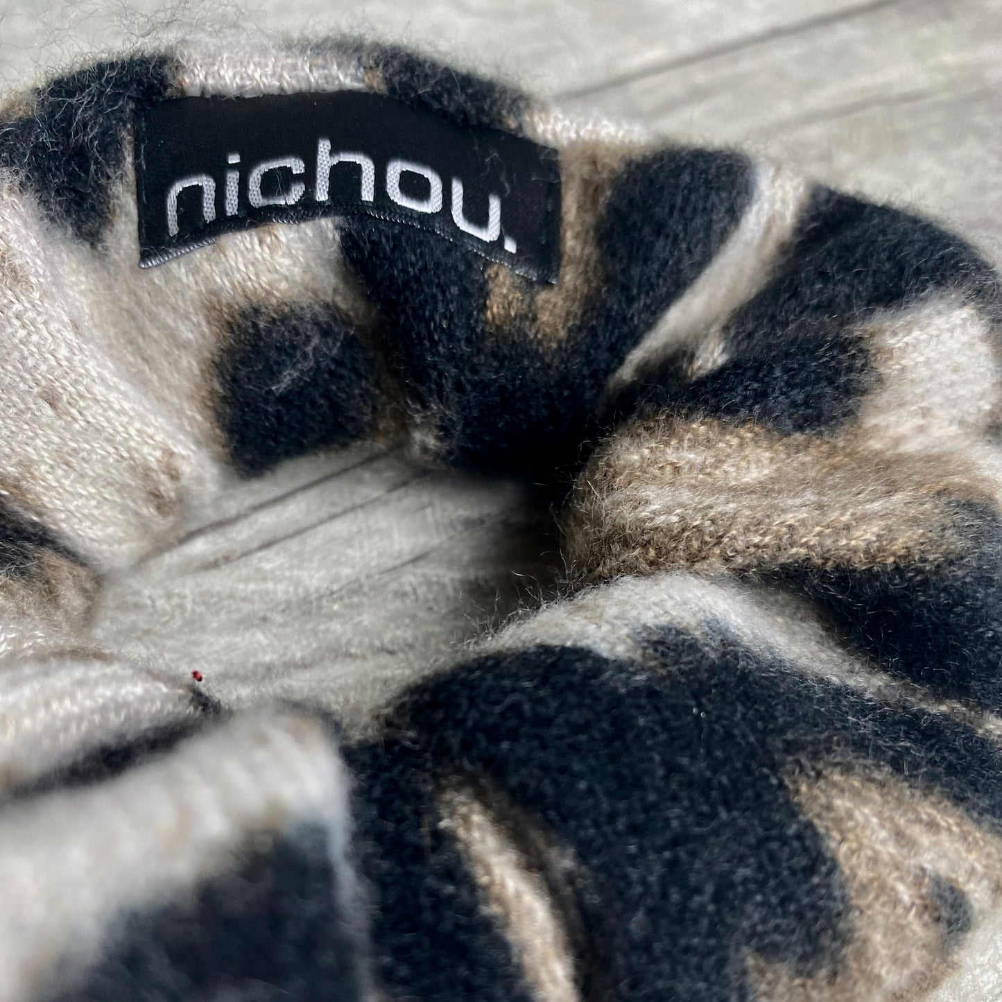 Winter-Scrunchie.BigLEO., aus kuscheligem Sweatstoff, Animalprint