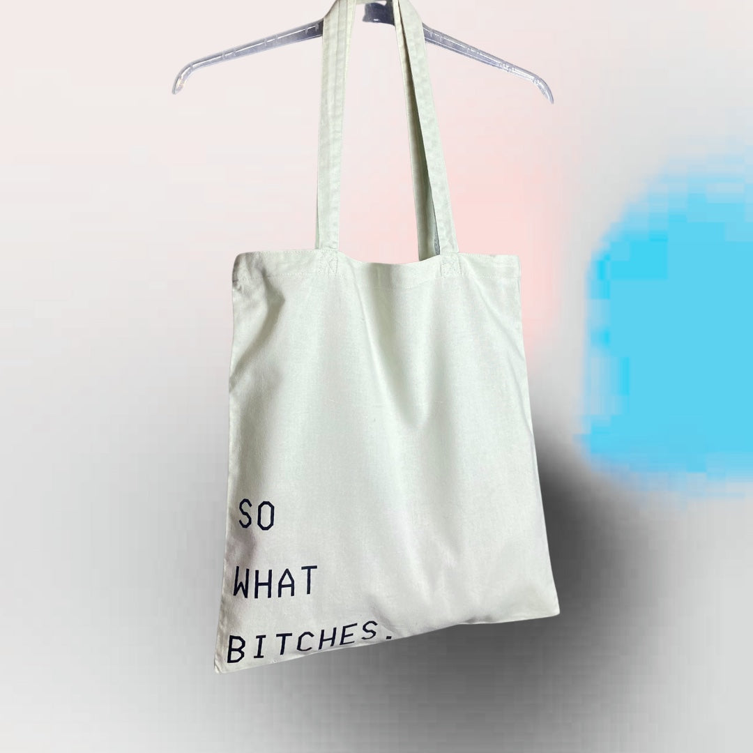 ToteBAG.3. leichte Einkaufstasche mit Statement, helles Grün