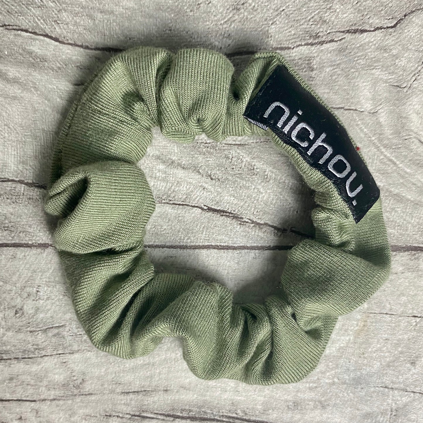 Scrunchie.Tencel.1.  Salbei, 2,5cm schmal, ultraweich und haarschonend