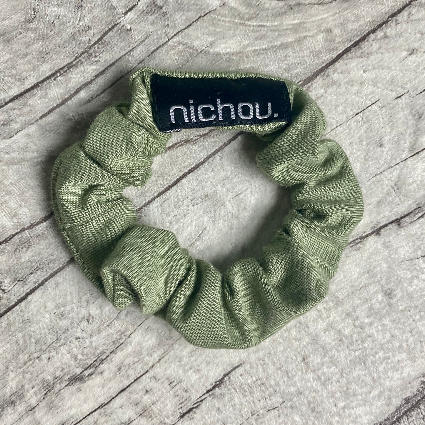 Scrunchie.Tencel.1.  Salbei, 2,5cm schmal, ultraweich und haarschonend