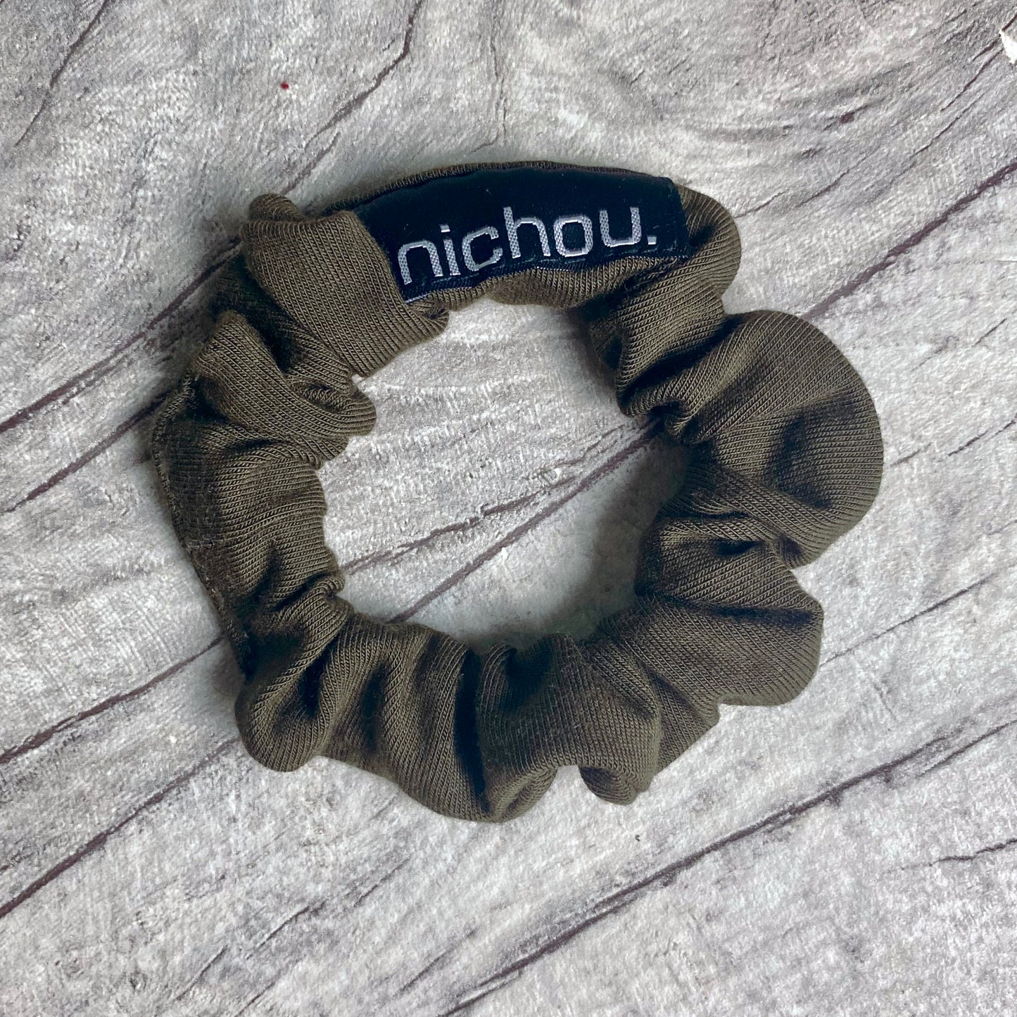 Scrunchie.Tencel.3. Trüffel, 2,5cm schmal, ultraweich und haarschonend