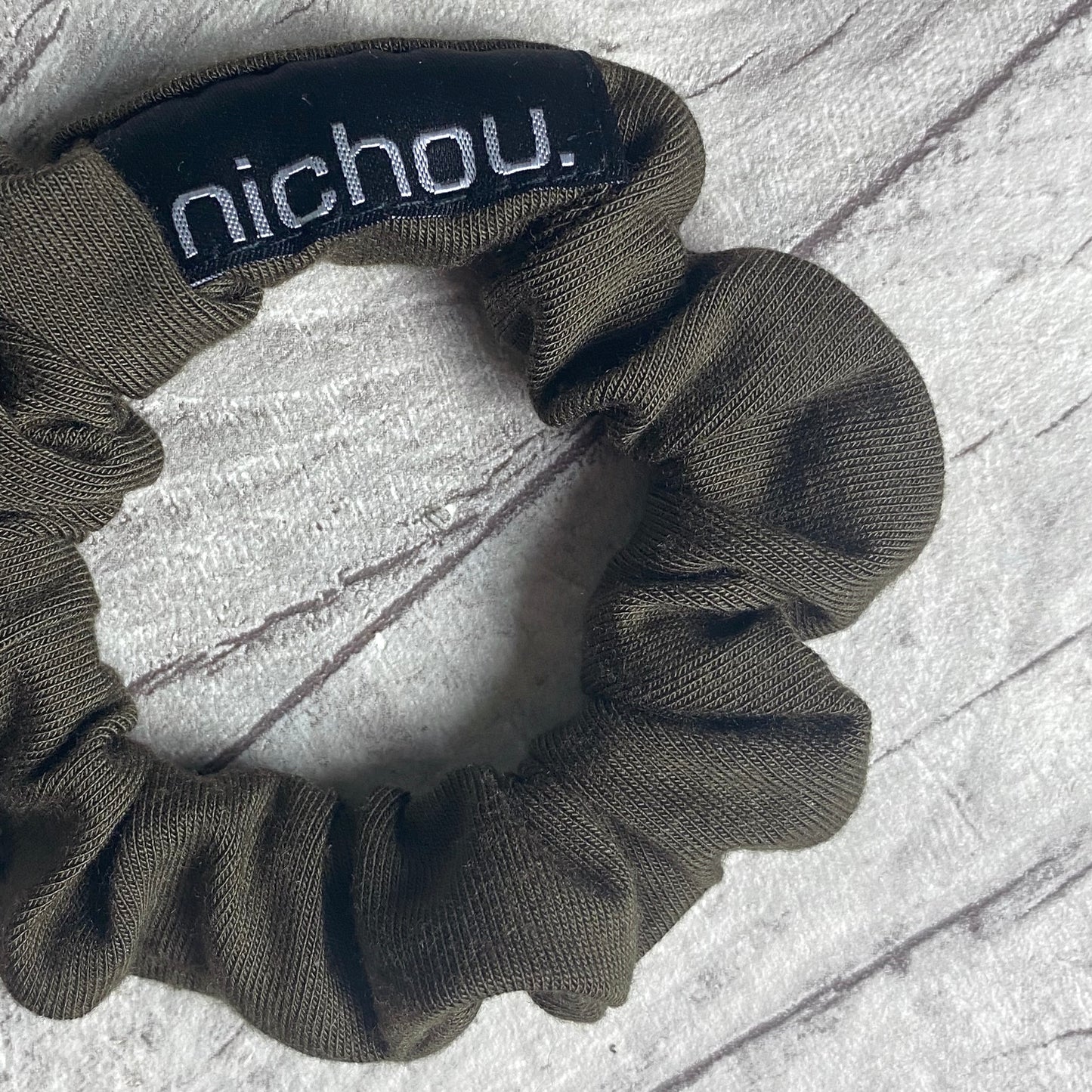 Scrunchie.Tencel.3. Trüffel, 2,5cm schmal, ultraweich und haarschonend