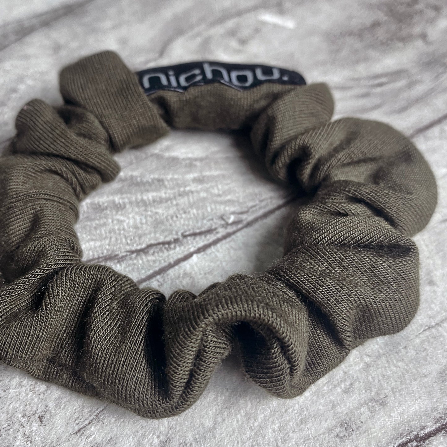 Scrunchie.Tencel.3. Trüffel, 2,5cm schmal, ultraweich und haarschonend